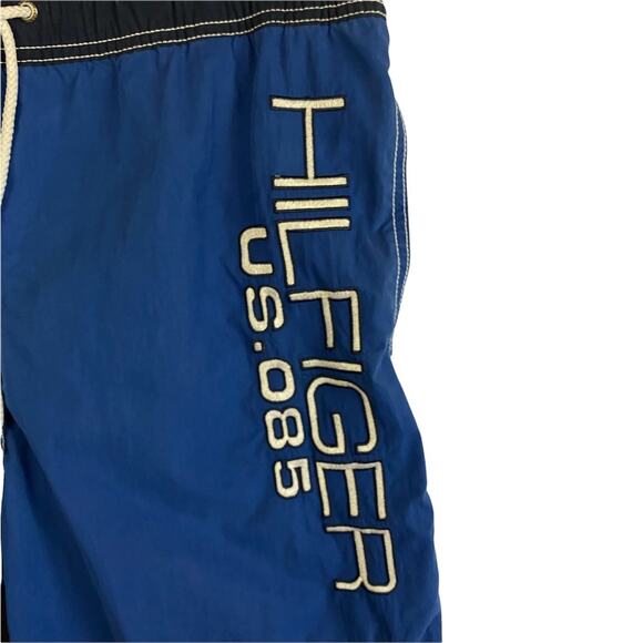 Tommy Hilfiger Blue Spell Out Swim Trunks Size Large - Picture 2 of 5